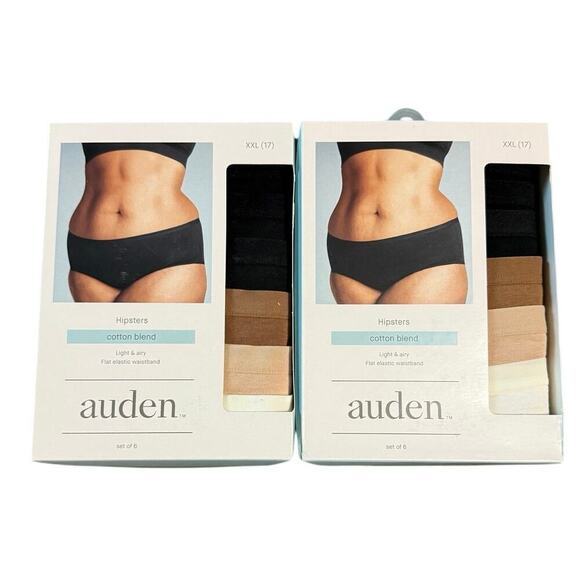 NWB Auden Bikini Underwear 12 Size XXL 17 Neutrals Cotton Elastic Stretch - Picture 1 of 3